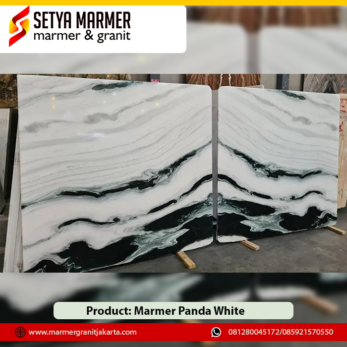 Marmer panda white Marmer murah Jakarta