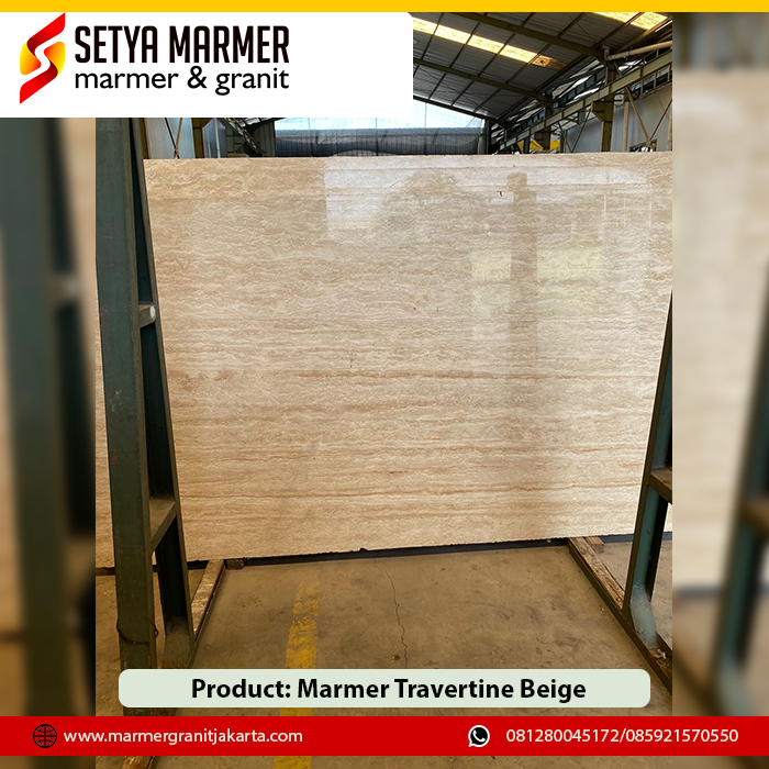 Marmer travertine beige - Copy2 Marmer murah Jakarta