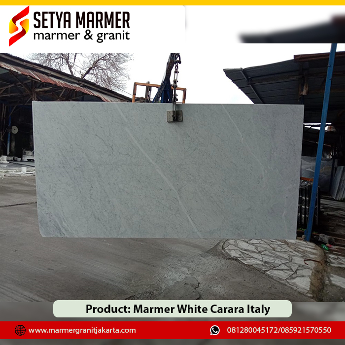 Marmer white carara italy (2) Marmer granit Jakarta