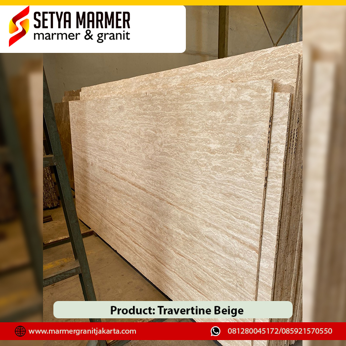 Travertine beige Marmer granit Jakarta