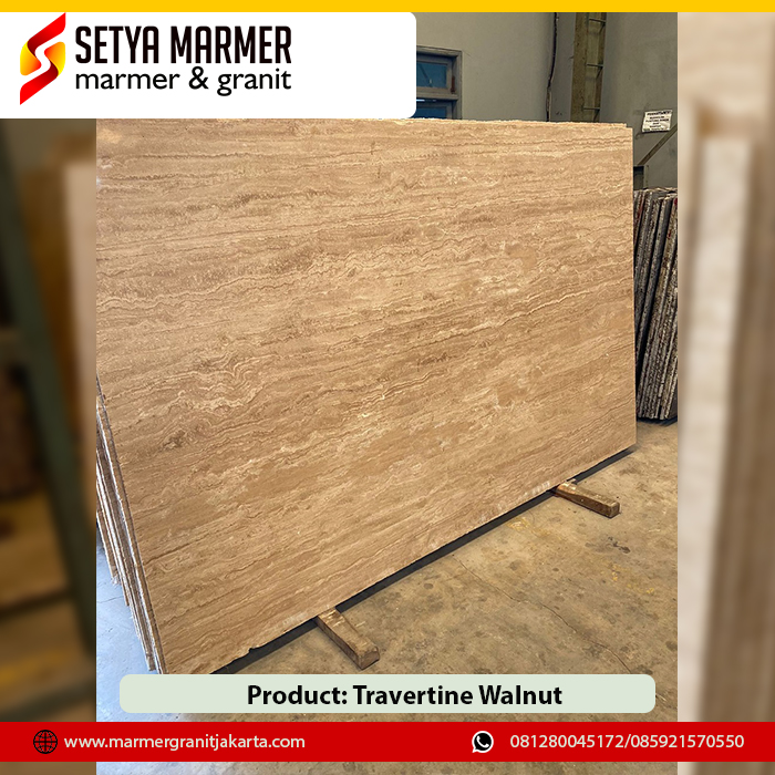 Travertine walnut2 Marmer granit Jakarta