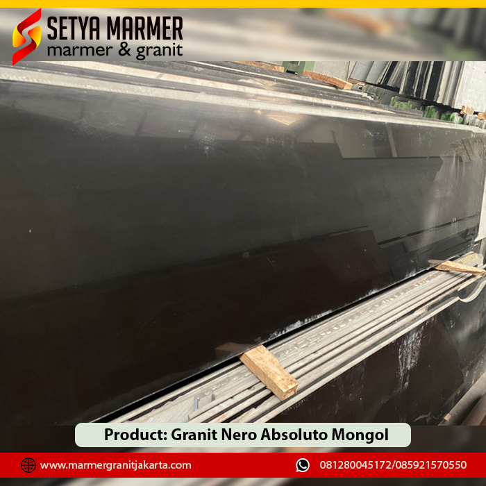 Granit Nero absoluto mongol (2) Marmer Granit Jakarta