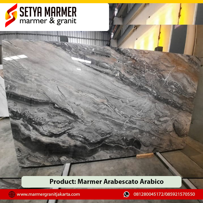 Marmer arabescato arabico 2 Jual Marmer Granit Jakarta